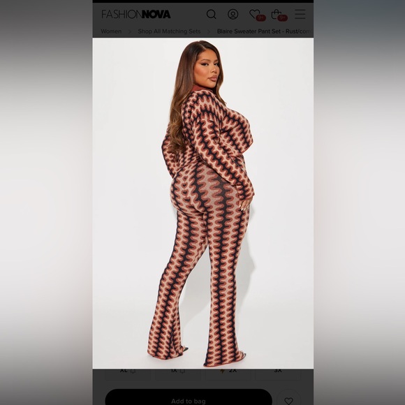 Stylish Wave Pattern Knit Set - Picture 3 of 3